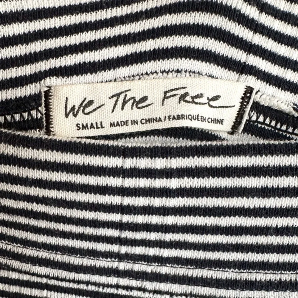 Free People We The Free Ahoy Boatneck Tee Stripe Short Sleeve Small - Picture 3 of 5